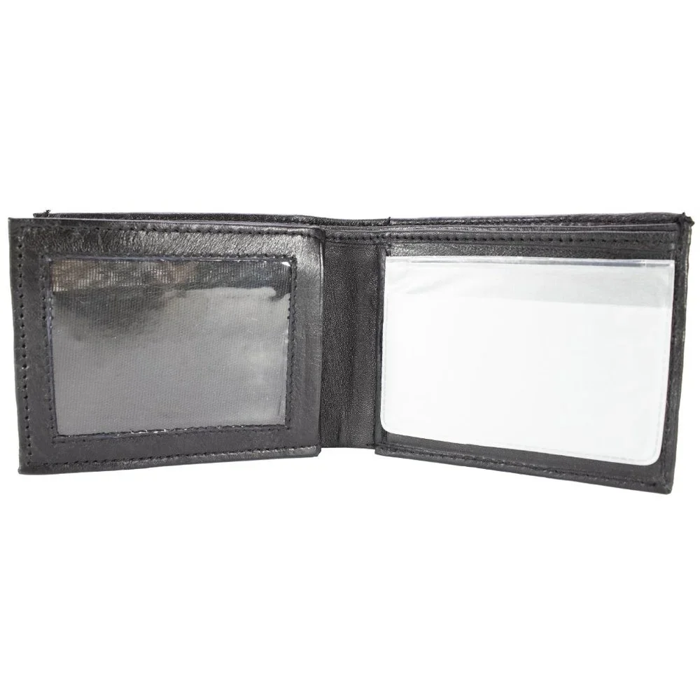 Men Lambskin Leather Wallet ID Card Organizer Black Bifold Stylish Wallet